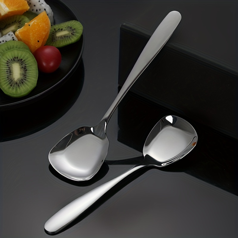  Spoon Stainless Steel Spoon Household Square Head