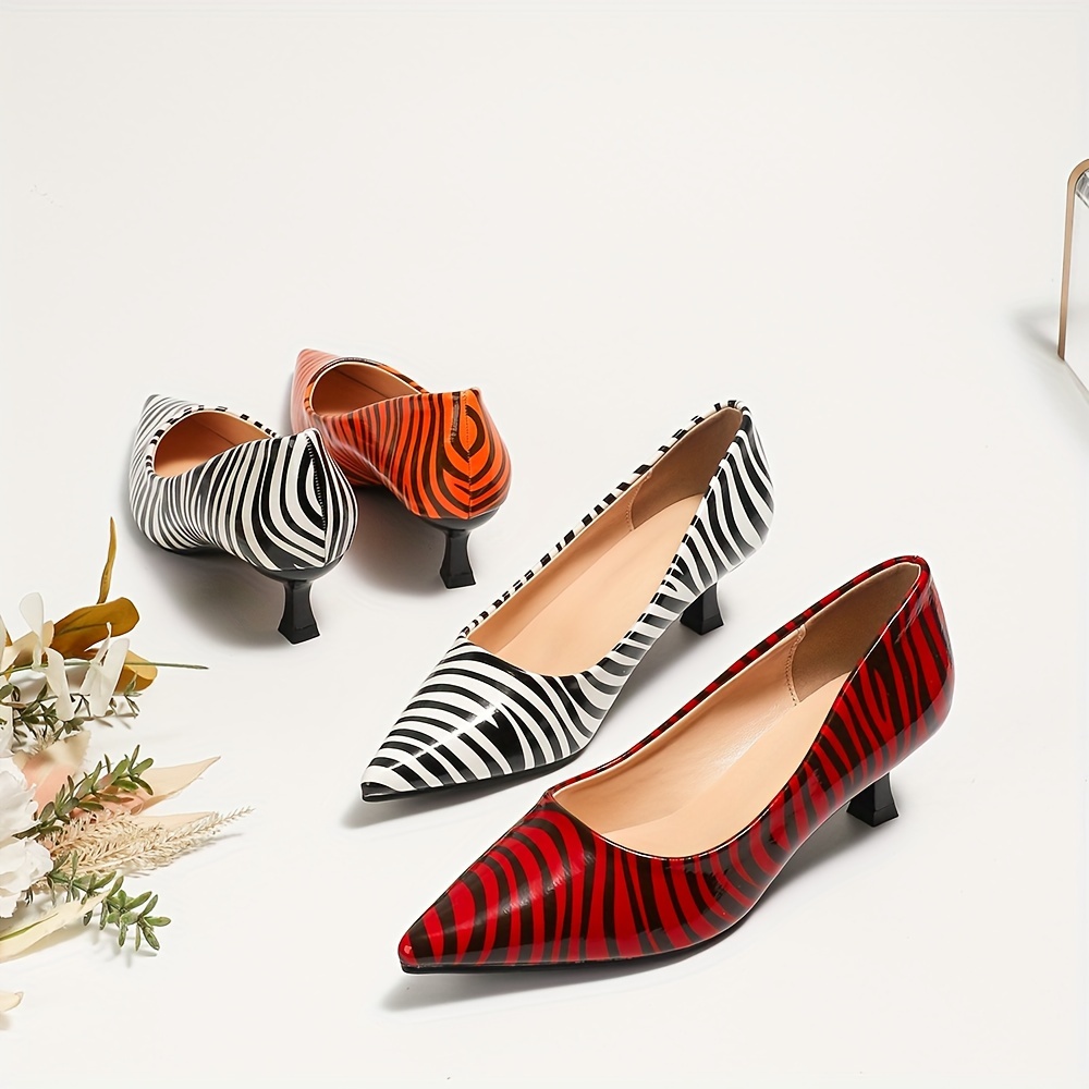 Zebra deals kitten heels