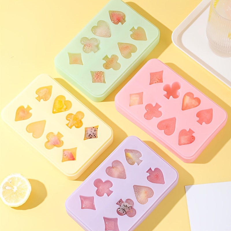 Food Grade Silicone Ice Cube Tray With Rose Flower And Heart - Temu