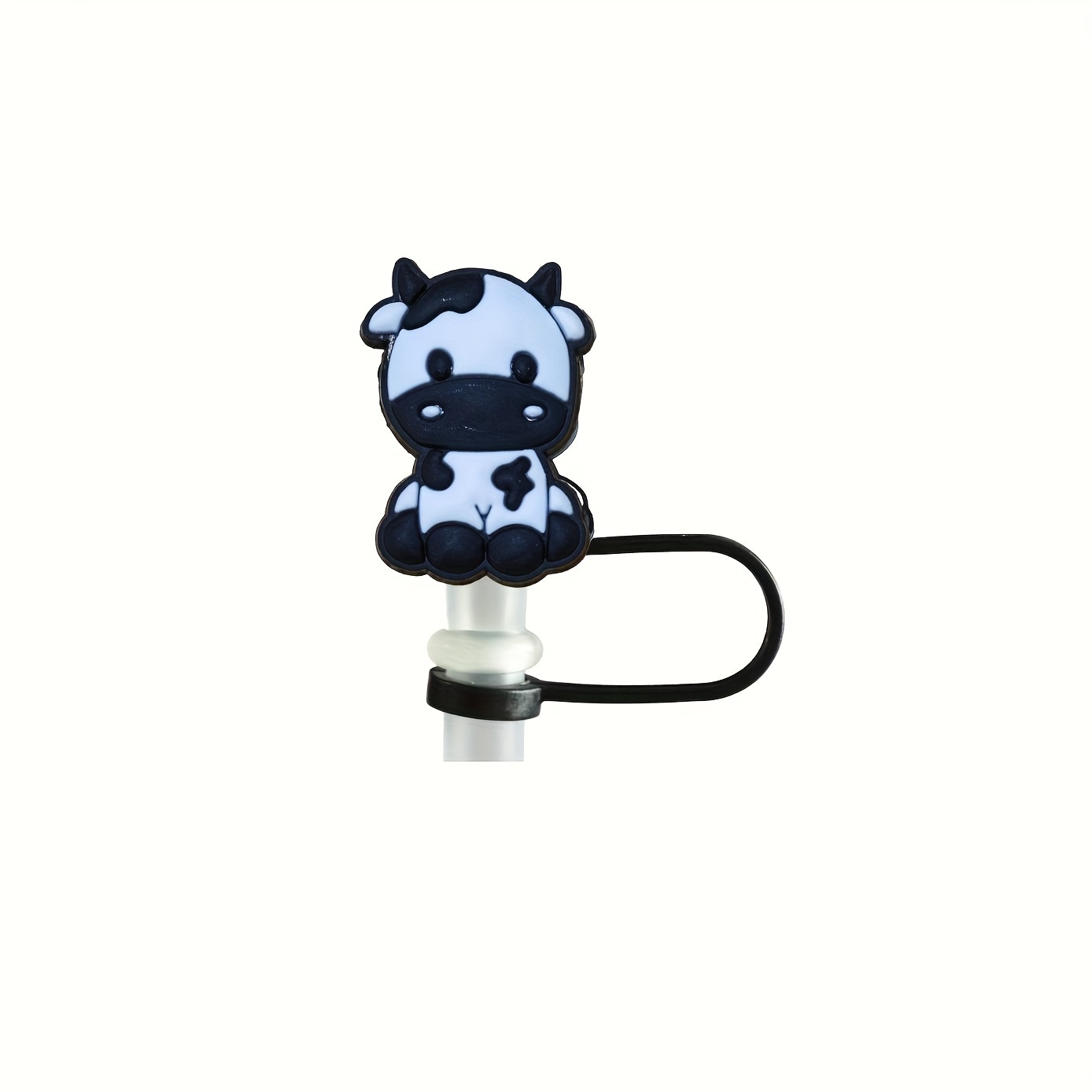 Straw Tips Cover Anime Cow Straw Tips Cover Cute Reusable - Temu