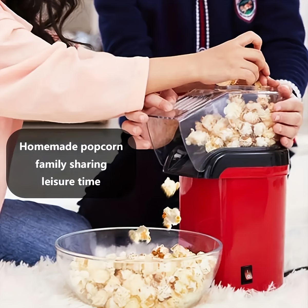 1pc-mini Popcorn Machine Household Blow-type Small Fully Automatic Electric  Children's Popcorn Machine Perfect Christmas Gift - Temu