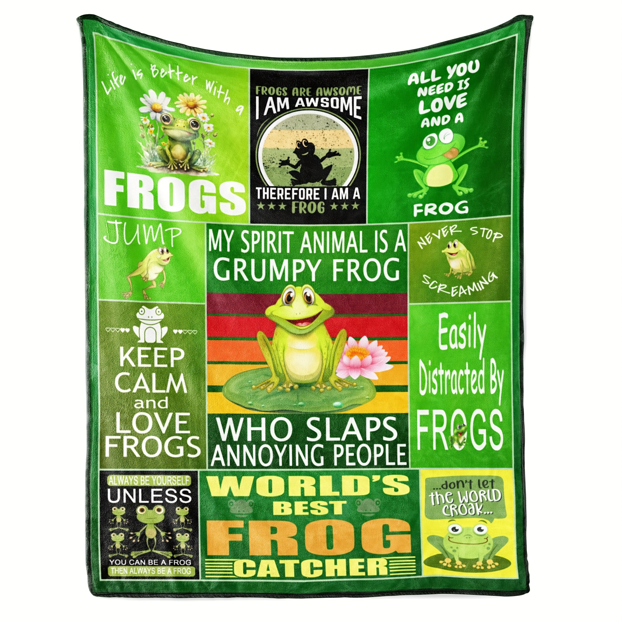 Frog Blanket Gifts Women Cute Frogs Stuff Decor Throw Frog - Temu