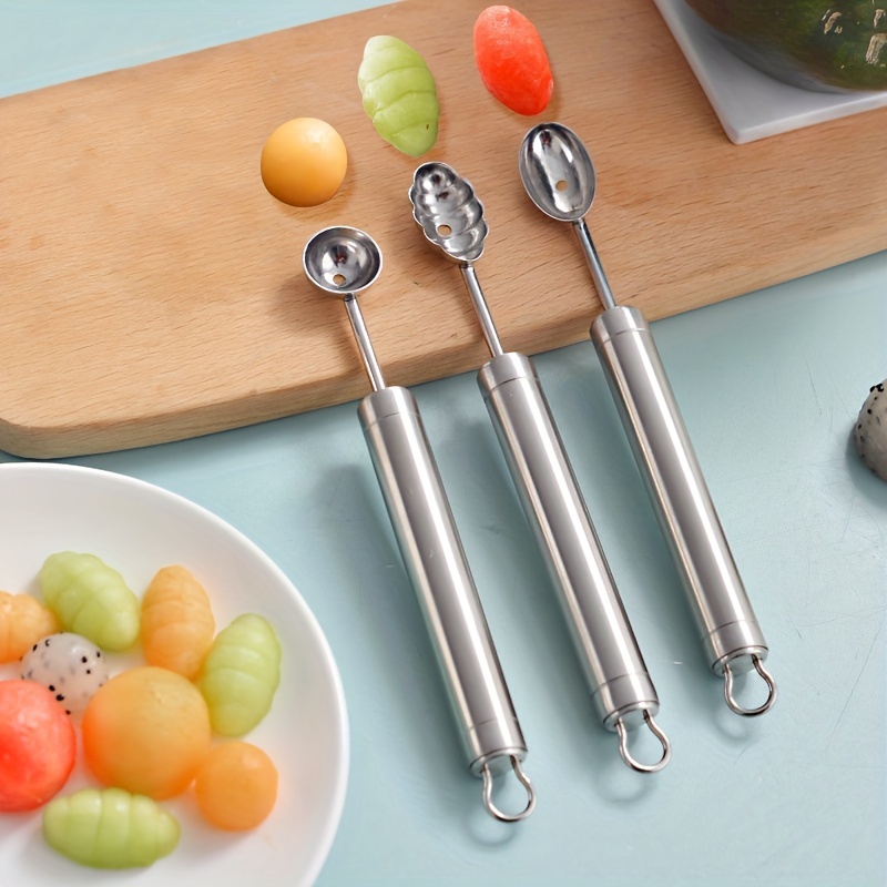 4in1 Stainless Steel Fruit Ball Digger Set, Melon Scoop, Reusable Watermelon  Spoon, Creative Fruit Carver, Watermelon Scoop, Fruit Core Remover, Kitchen  Stuff, Kitchen Gadgets, Kitchen Supplies - Temu