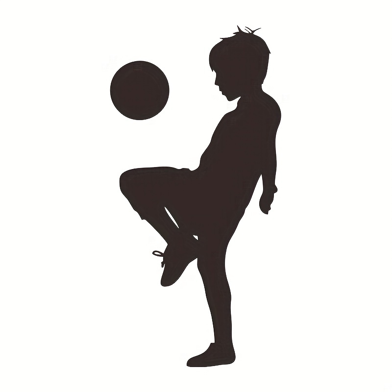 silueta de jugador de fútbol de niño