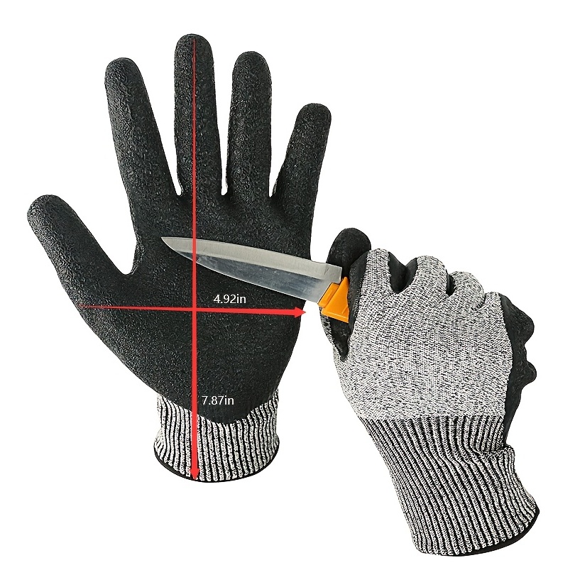 1 Pair Of Level 5 Cut-resistant Warehouse Safety Work Gloves