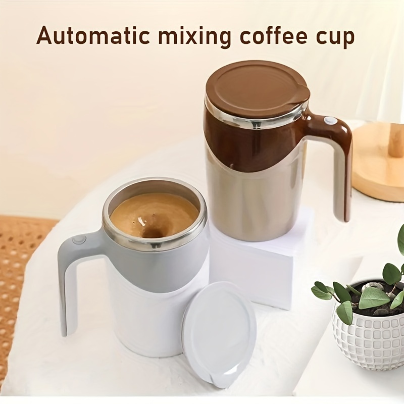 1 taza mezcladora automática, taza de café agitadora eléctrica portátil de  acero inoxidable, taza de agua, taza de leche, suministros de cocina