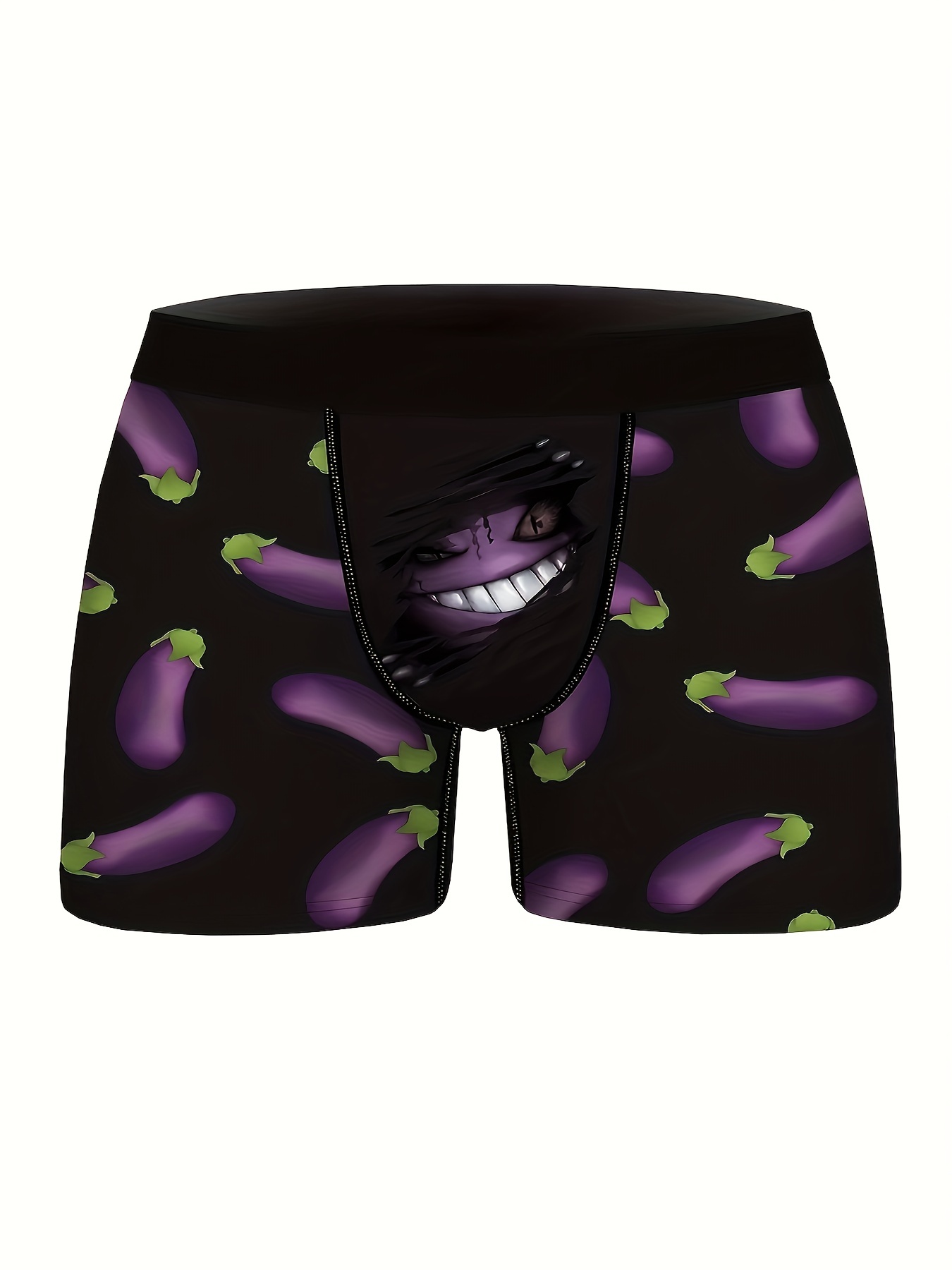 Men's Emoji Boxer Briefs Funny Fruit All Over Print Underwear