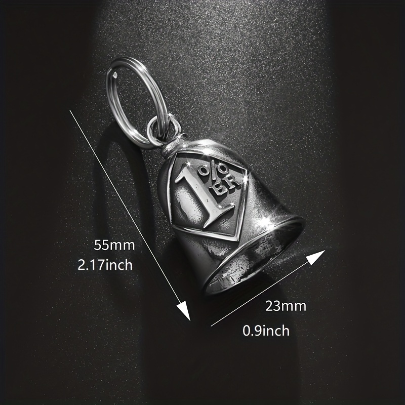 Retro Punk Style Bell Pendant Keychain for Men