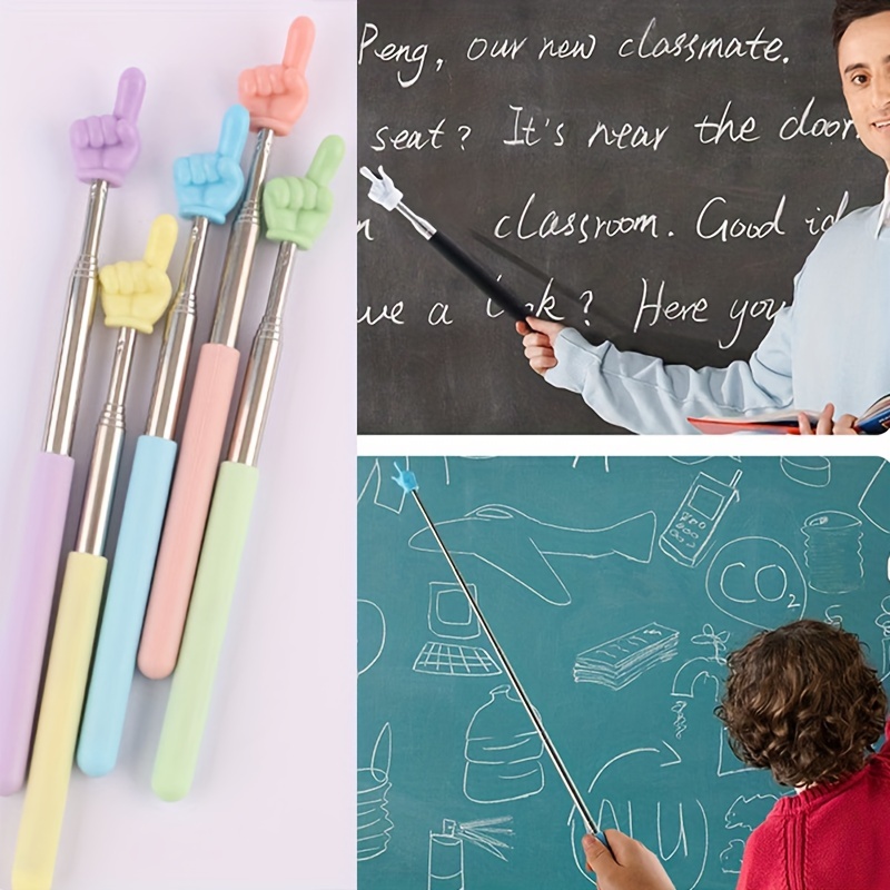 Retractable Teacher Pointer for Classroom, Reading, School