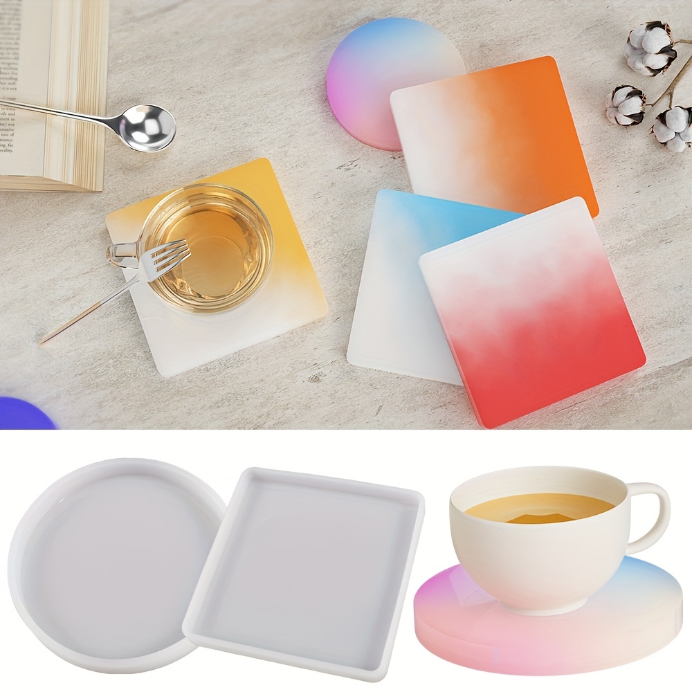 5pcs Resin Coaster Molds, Panama Silicone Resin Molds For Resin Casting,  Large Resin Tray Molds And 5PCS Flyer Molds, Self-designed Flower Epoxy  Resin