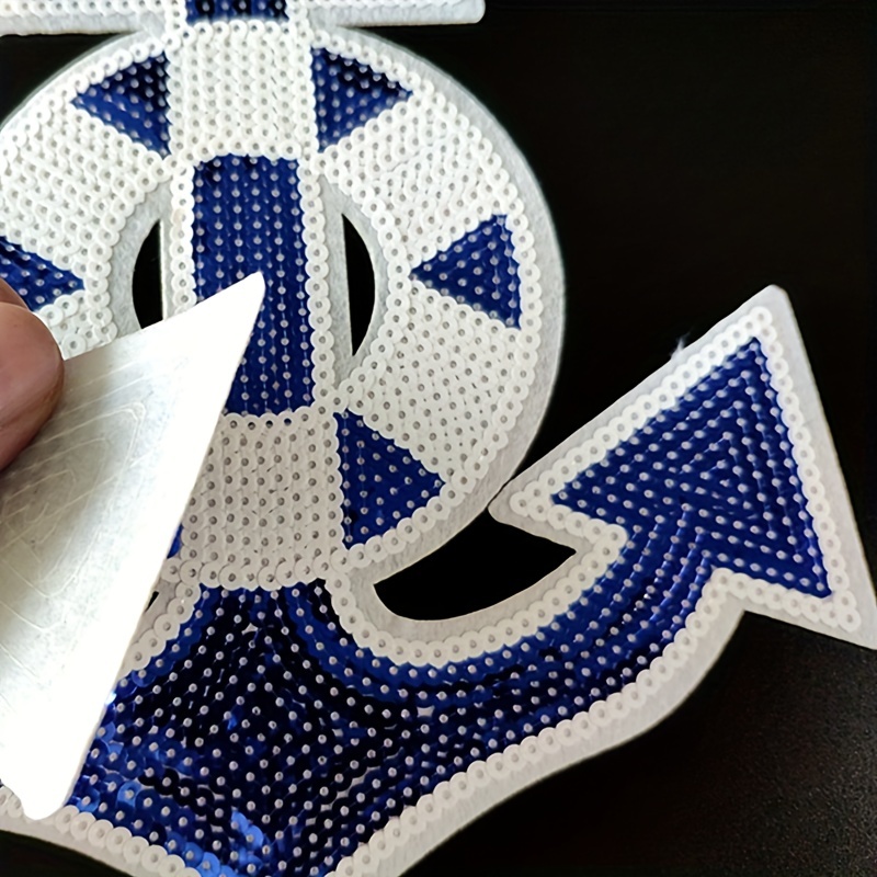 50pcs/Lot Round Embroidery Patch Label Antique Fashion Letter Sea Anchor  Star Ball Shirt Bag Clothing Decoration Craft Applique