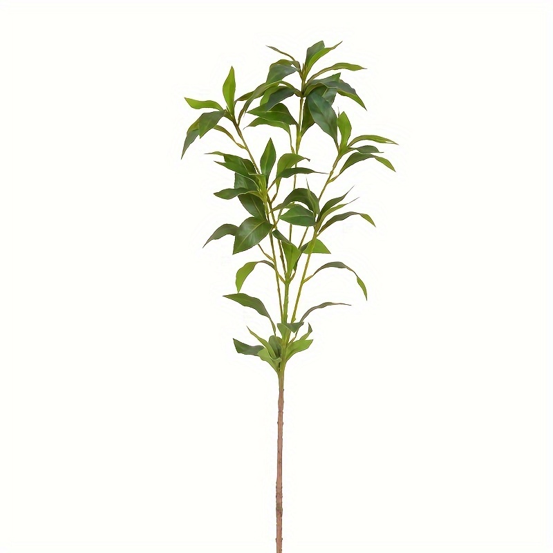 Green Artificial Plant Stem Vase Fillers Faux Leaf - Temu