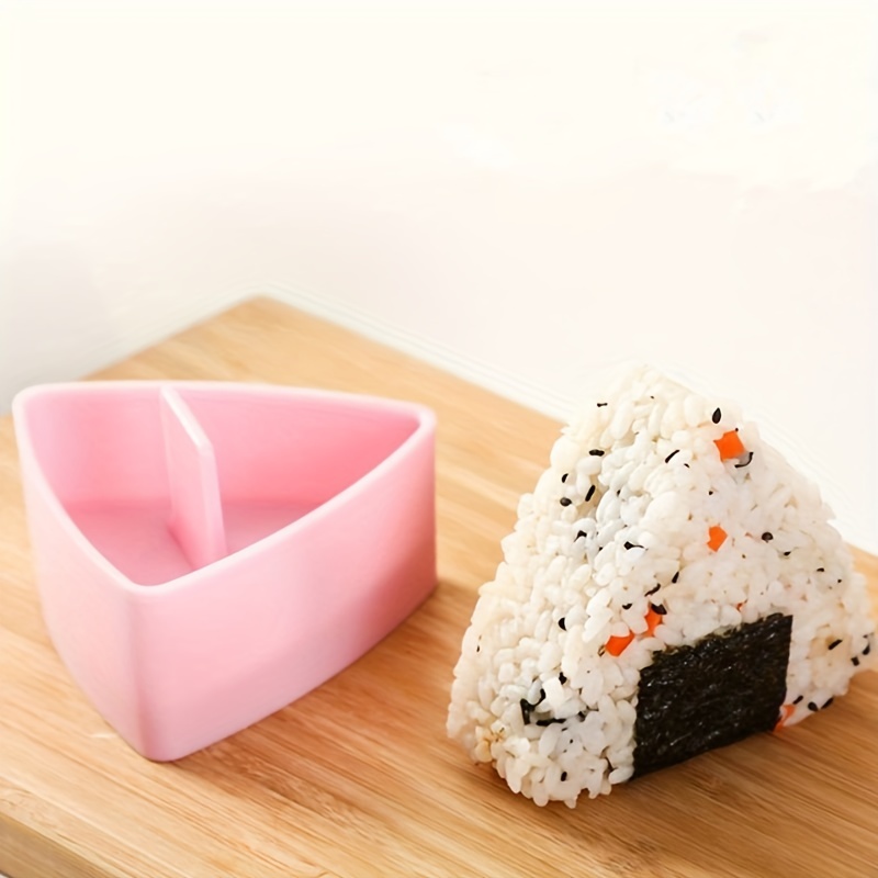  yuntop 2 Pack Triangle Sushi Maker & 1 Pack White Rice Paddle  Triangle Onigiri Rice Ball Mold Kit for Japanese Home DIY Children Bento  Large & Small Triangle Sushi Press Set