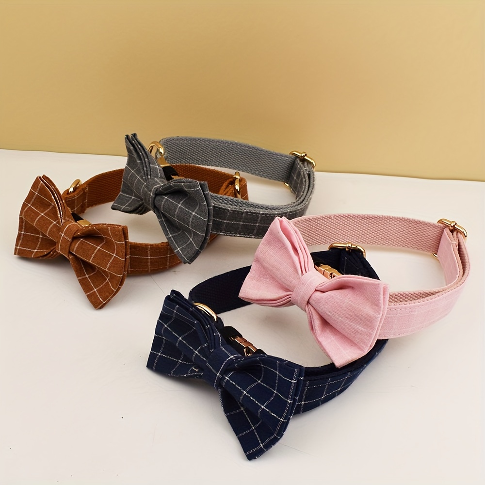 

Customized Suit Bow Tie Dog Collar Personalized Engraving Dog Collars