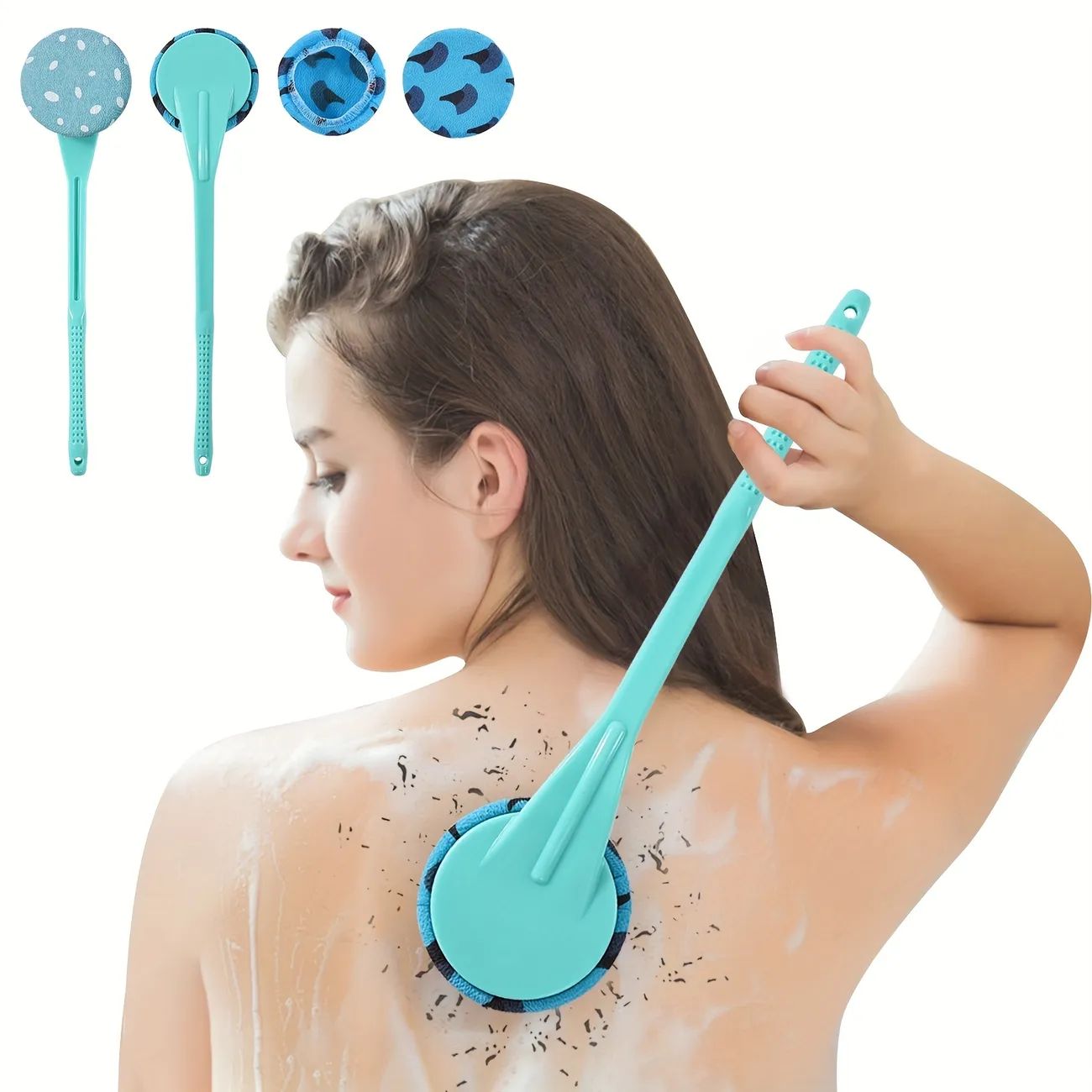 Long Handle Liquid Bath Brush Soft Body Scrubber Shower