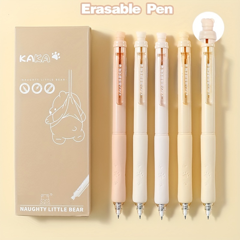 Retractable Erasable Pens Black/blue Ink Erasable Gel Pens - Temu