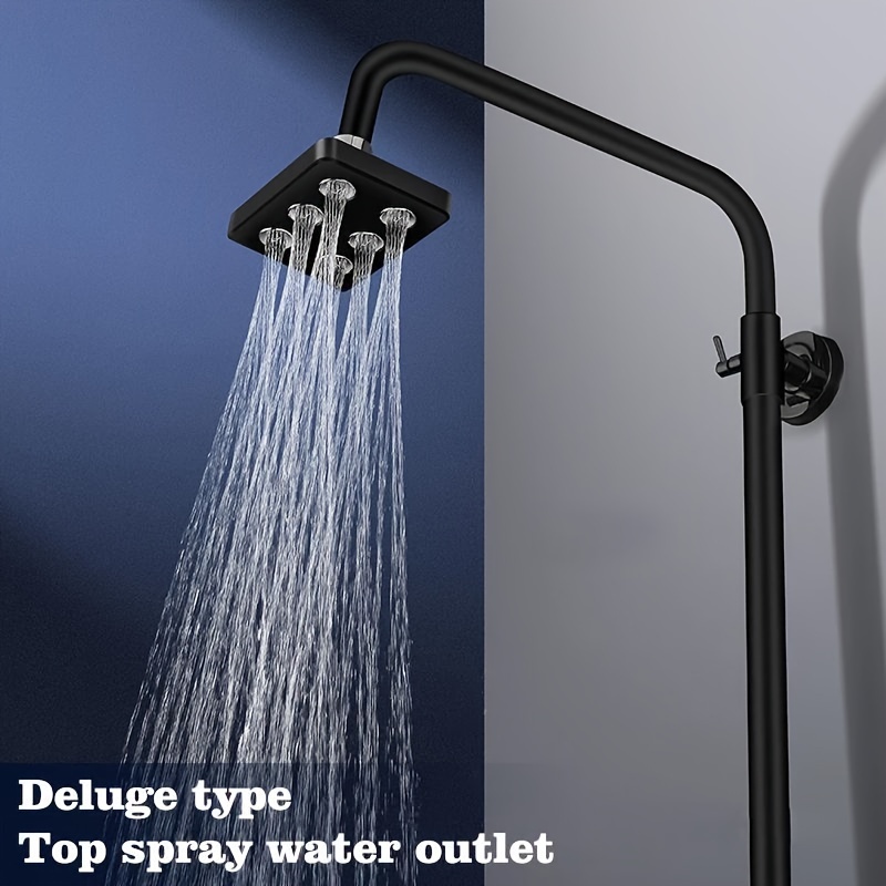 Cabezal de ducha con alta presión de mano, cobertura de cuerpo completo,  potente cabezal de ducha de lluvia extra de 60 pulgadas de largo y soporte  de