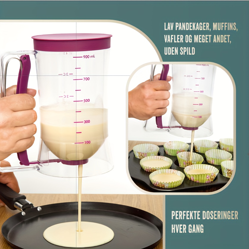 900ml Batter Dispenser DIY Muffin Cupcake Pancake Kitchen
