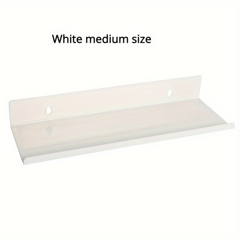 1pc Wall Shelf With Divider, Adhesive Wall Mounted Hanging