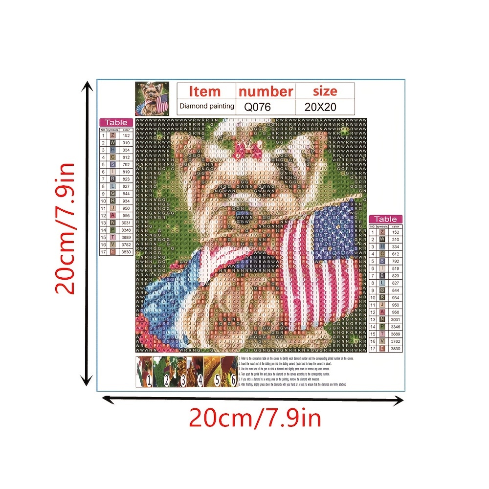 5D Diamond Painting Green Christmas Puppy and Presents Kit