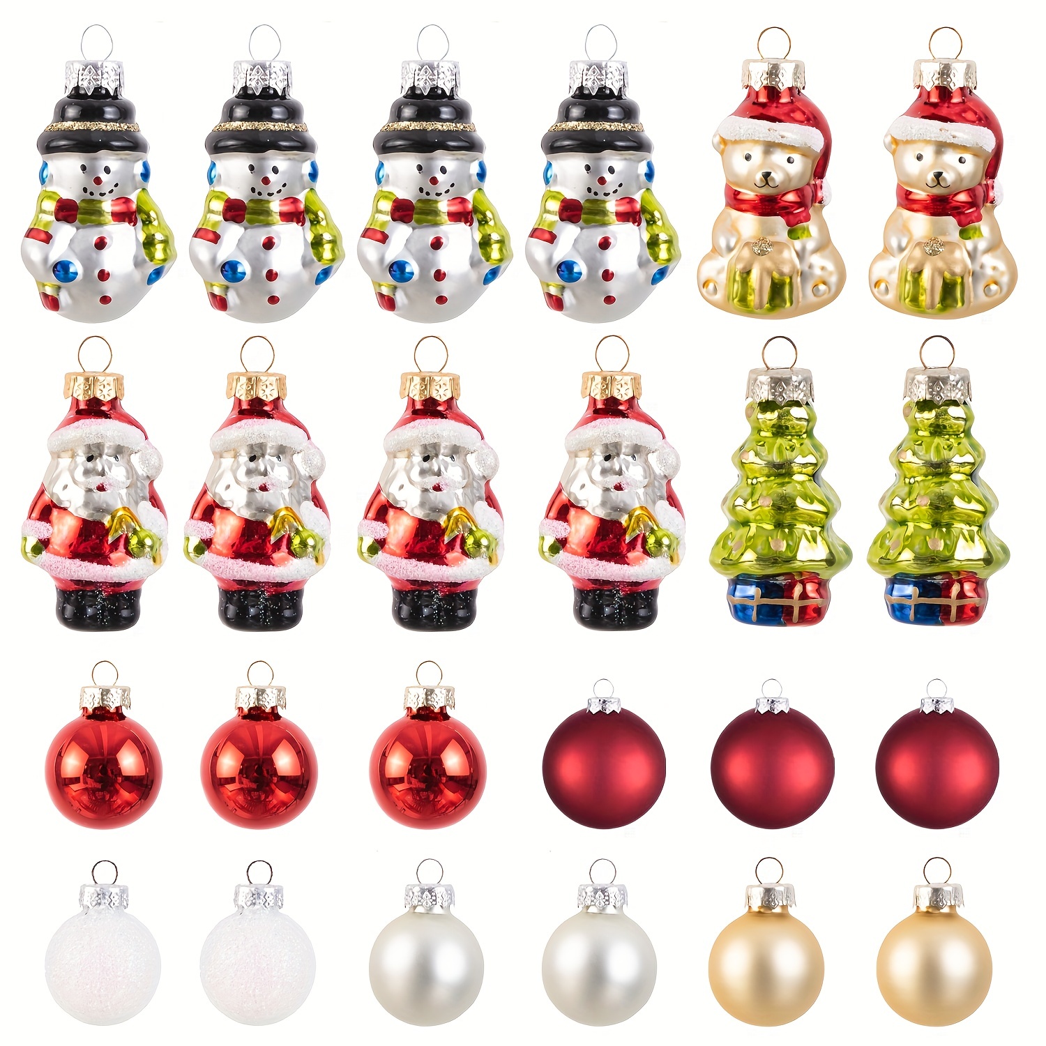 Mini Glass Vintage Christmas Ornaments Hanging Pendants Xmas - Temu