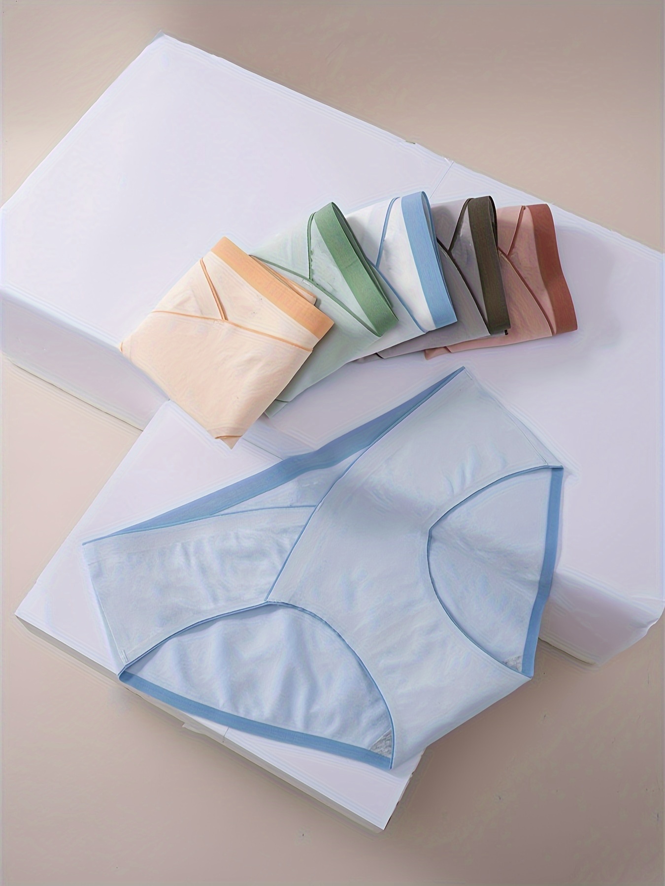 Colorblock Trim Briefs Comfy Breathable Stretchy Intimates - Temu