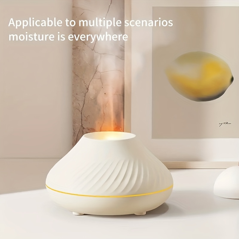 1pc 2023new kinscoter volcanic aroma diffuser essential oil lamp 130ml usb portable air humidifier with color flame night light usb free filter essential oil diffuser air freshener for bedroom travel aesthetic room decor art supplies details 8