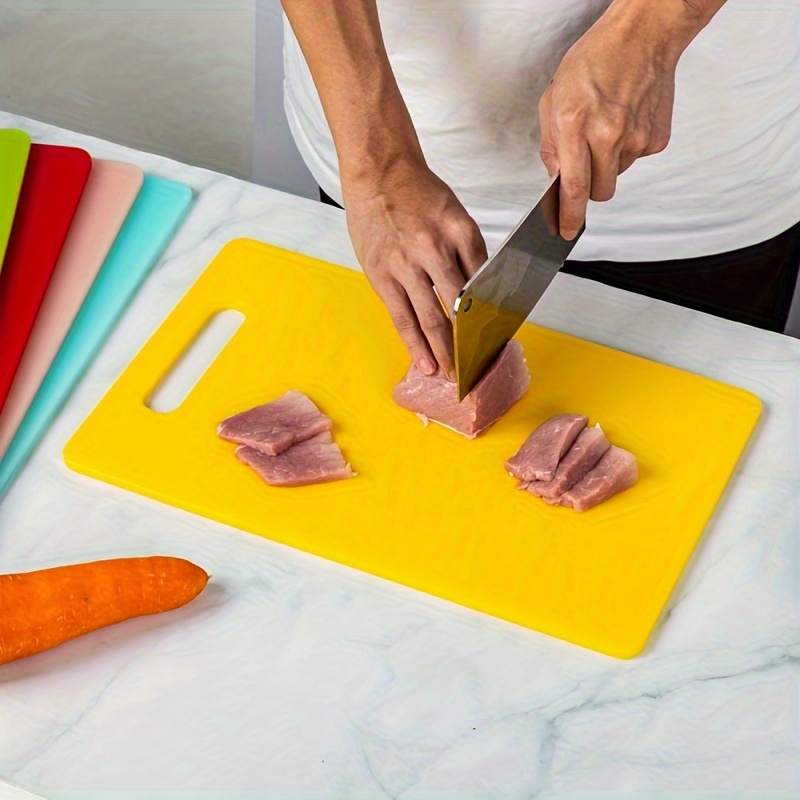 Chopping Board, Colored Plastic Cutting Board For Fruits And Vegetables,  Size Kitchen Cutting Board, Non-slip Plastic Cutting Board, Fruit And  Vegetable Cutting Board, Kitchen Stuff - Temu