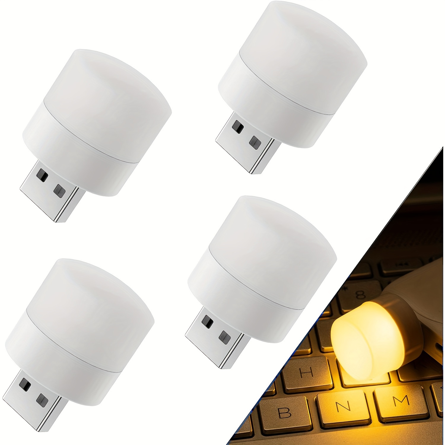 Luz Nocturna Usb 5/10 Piezas Bombilla Led Compacta Mini - Temu