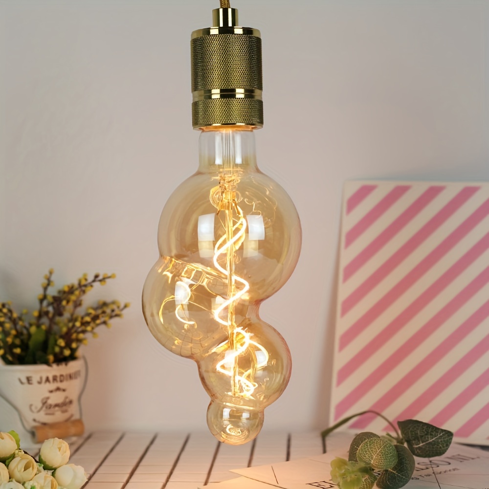 Vintage Flashlight Lamp with Filament Lightbulb