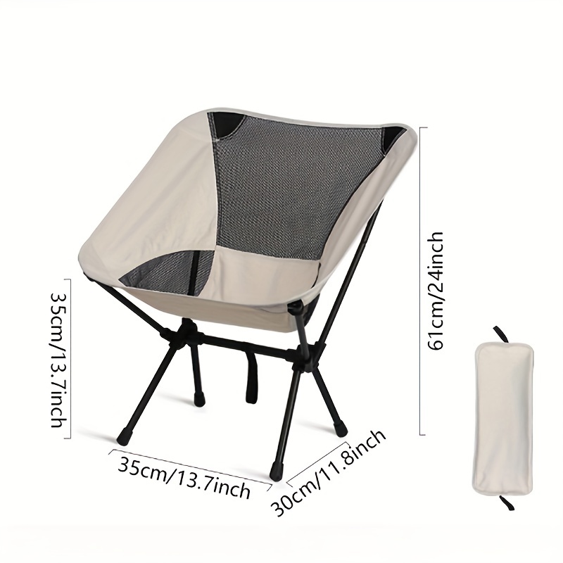 1pc Portable Outdoor Moon Chair For Camping Fishing And Home Use