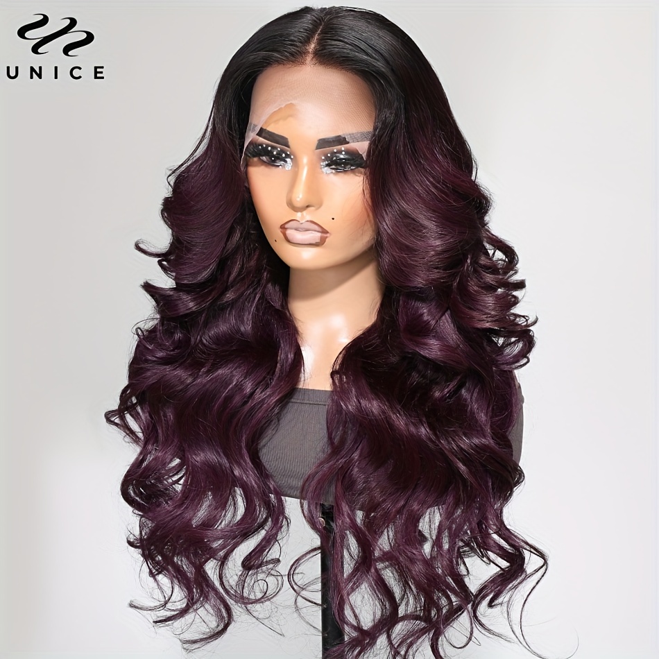 Natural looking purple clearance wigs