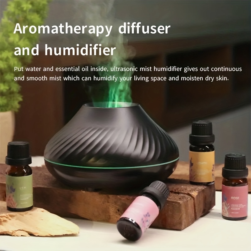 1pc 2023new kinscoter volcanic aroma diffuser essential oil lamp 130ml usb portable air humidifier with color flame night light usb free filter essential oil diffuser air freshener for bedroom travel aesthetic room decor art supplies details 7
