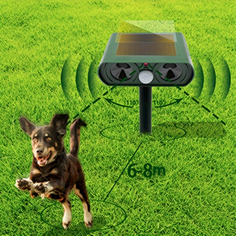 Repelente de gatos para exteriores, repelente ultrasónico para gatos,  ahuyentador de perros, carga solar, carga USB para prevenir perros y gatos