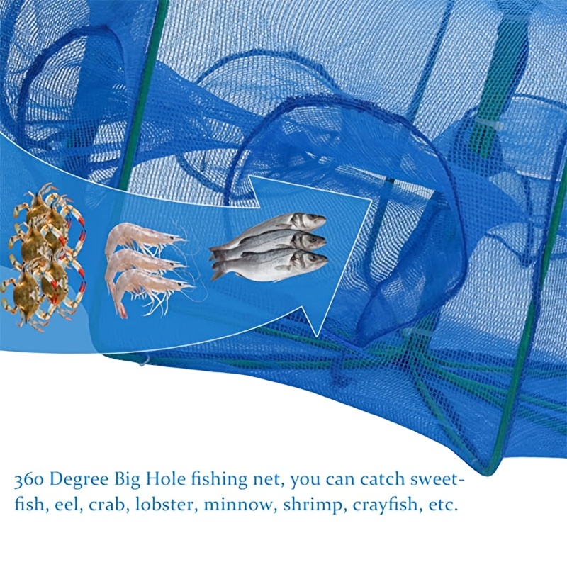 Catch Fish Portable Foldable Nylon Mesh Fishing Net Perfect - Temu