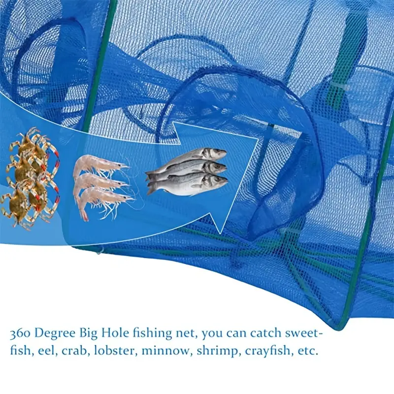 Catch Fish Portable Foldable Nylon Mesh Fishing Net Perfect - Temu