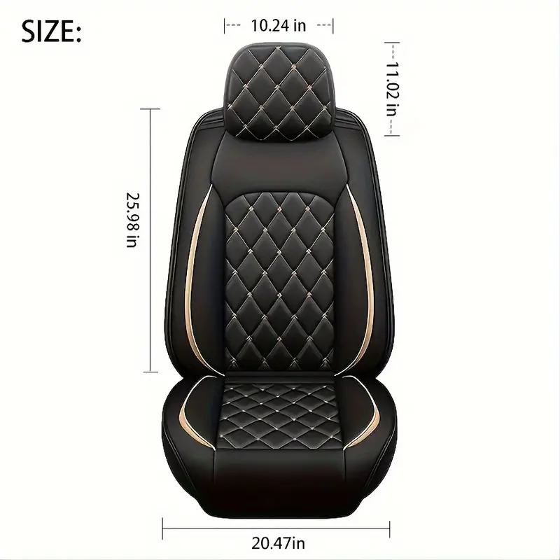 Upgrade Vehicle Luxury Car Seat Cover Premium Faux Leather - Temu