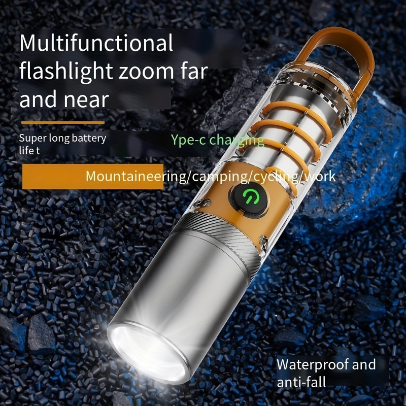 Rechargeable Led Torch Light Long Battery Life Battery - Temu