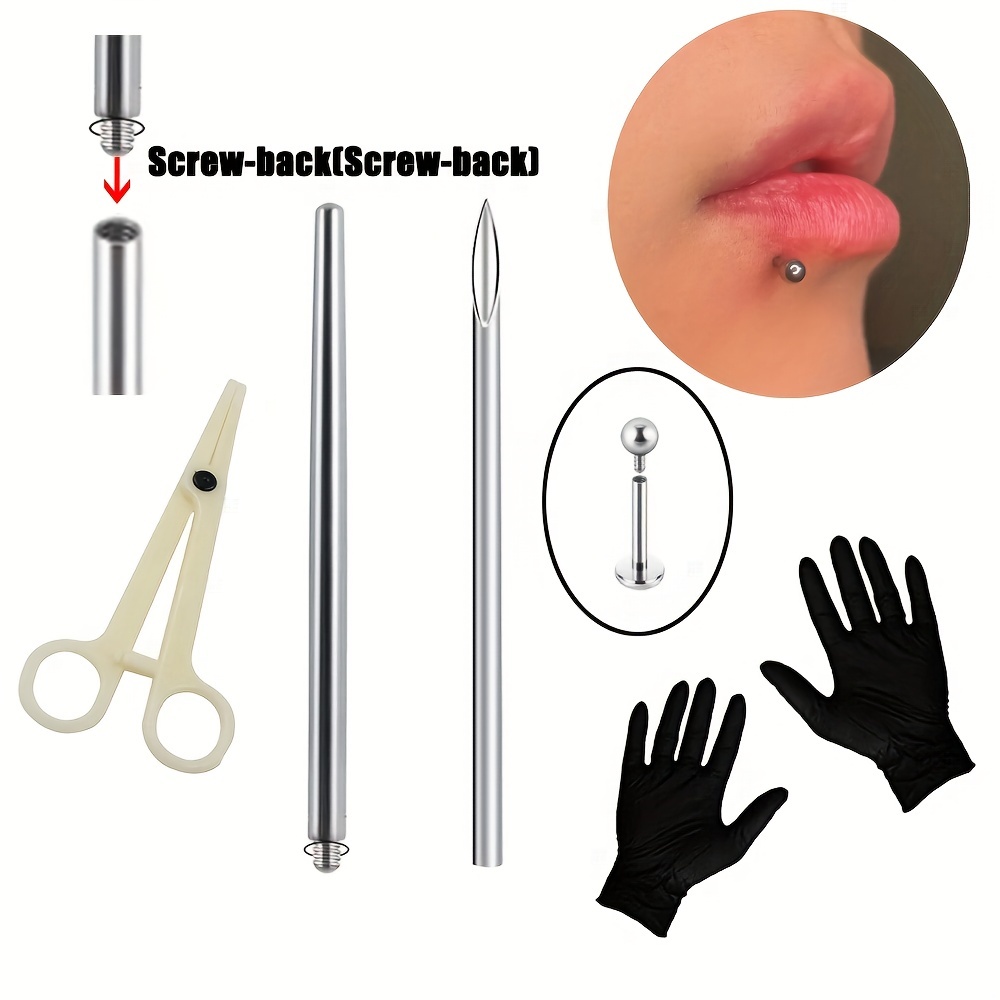 26Pcs Professional Body Piercing Kit Piercing Tool Piercing Needles 14G 16G  Navel Belly Button Jewelry Piercing Clamp Set