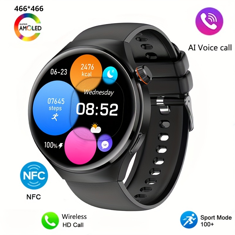 2024 New Gt4 Pro Smart Watch Men's 360*360 Hd Screen Nfc - Temu