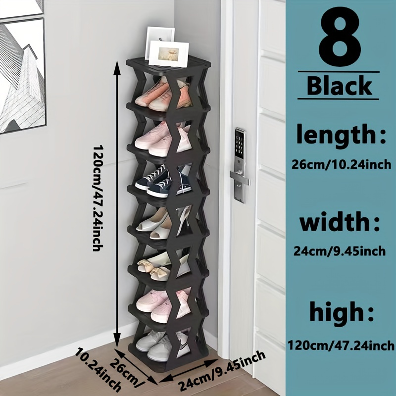 Shoe Rack Tall Shoe Rack 10 Tier High Narrow Shoe Rack Space - Temu