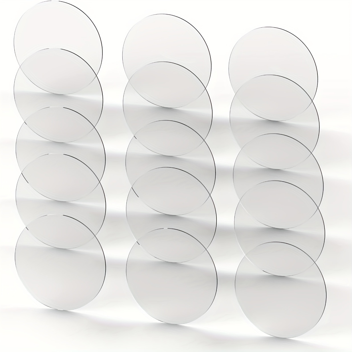 Temu 10pcs Acrylic Keychain Blanks,1.5 2 3 4inches Circle Acrylic Blanks with Hole,Clear Acrylic Discs Circles Bulk for Keychains Ornament Painting and