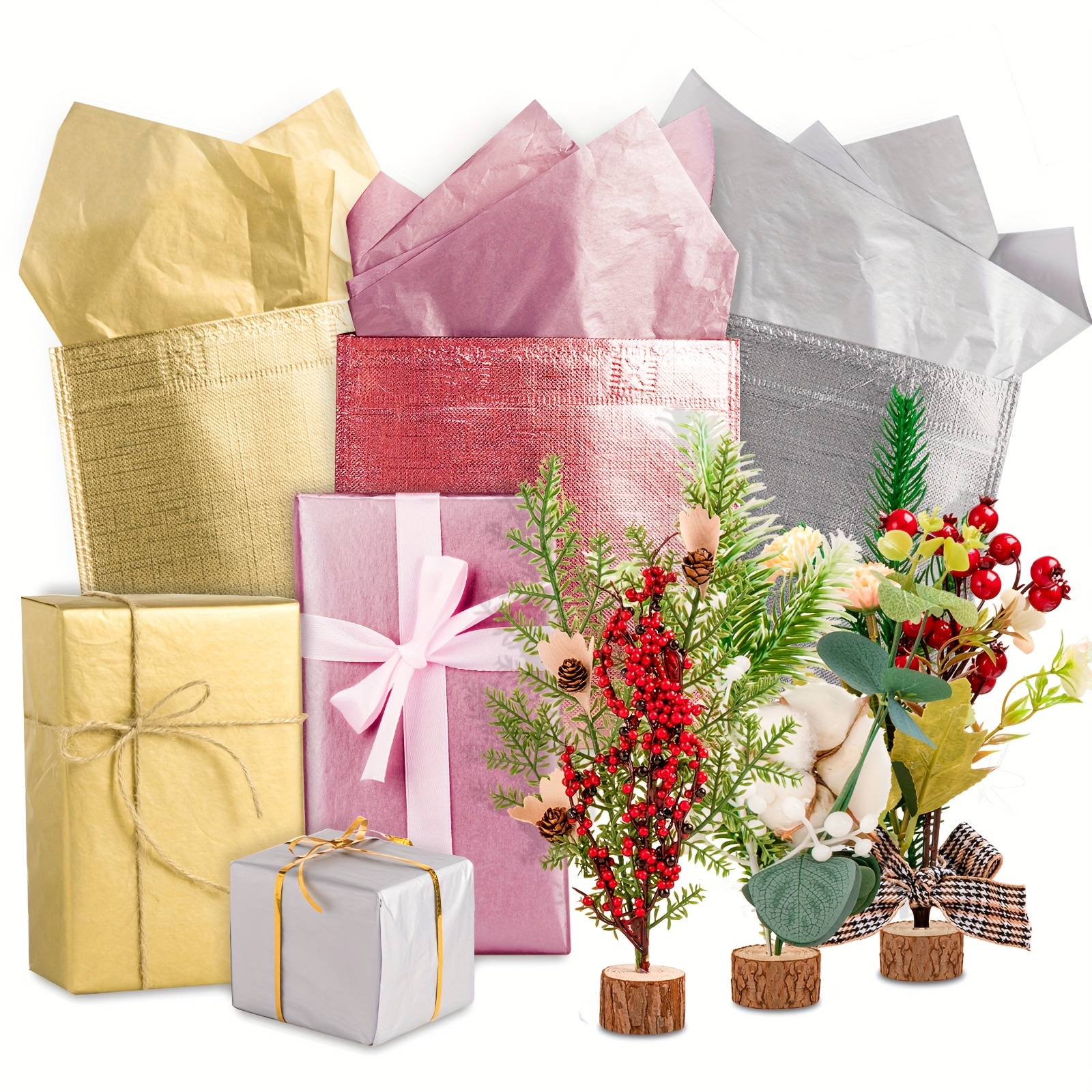 Metallic Kraft Gift Wrap Paper