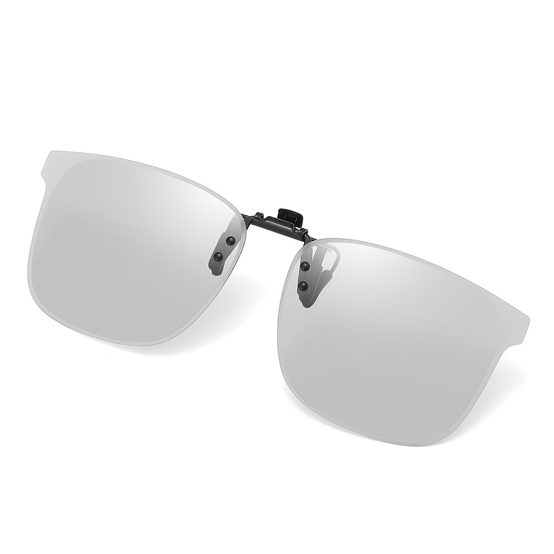 Long Keeper Polarized Clip On Sonnenbrille - Sonnenbrille Clip On Brille  für Männer Frauen, Großer Rahmen Clip-On Flip Up Sonnenbrille zum Fahren  Angeln Outdoo