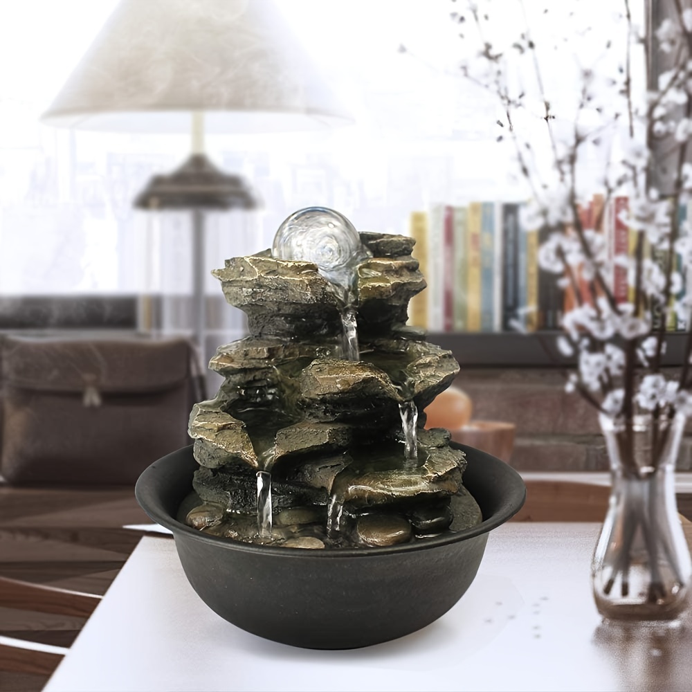 Acheter Fontaine de table cascade fontaine pour décoration intérieure eau  sur voile feuille de lotus pompe électrique apaisante calmante et relaxante