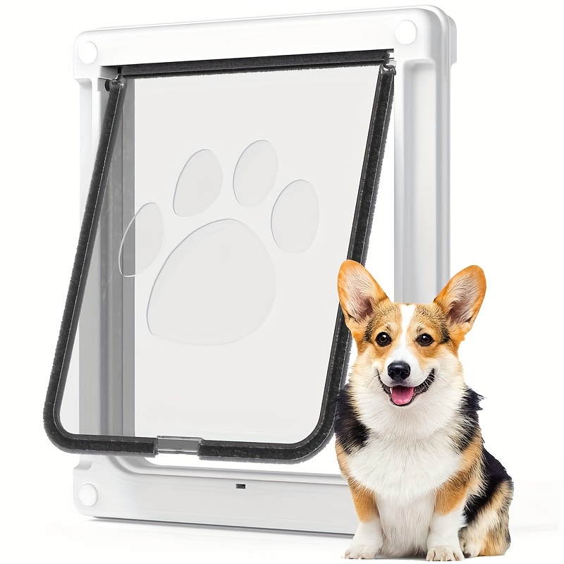 PETLESO Puerta de perro para puerta mosquitera, puerta para mascotas para  puerta corrediza de mascotas con cerradura para perros pequeños a grandes
