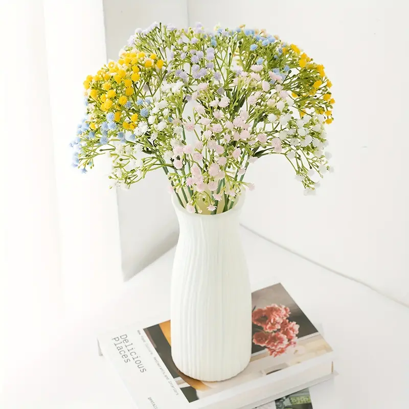 Artificial Gypsophila Flowers Mixed Colors Real Touch Fake - Temu