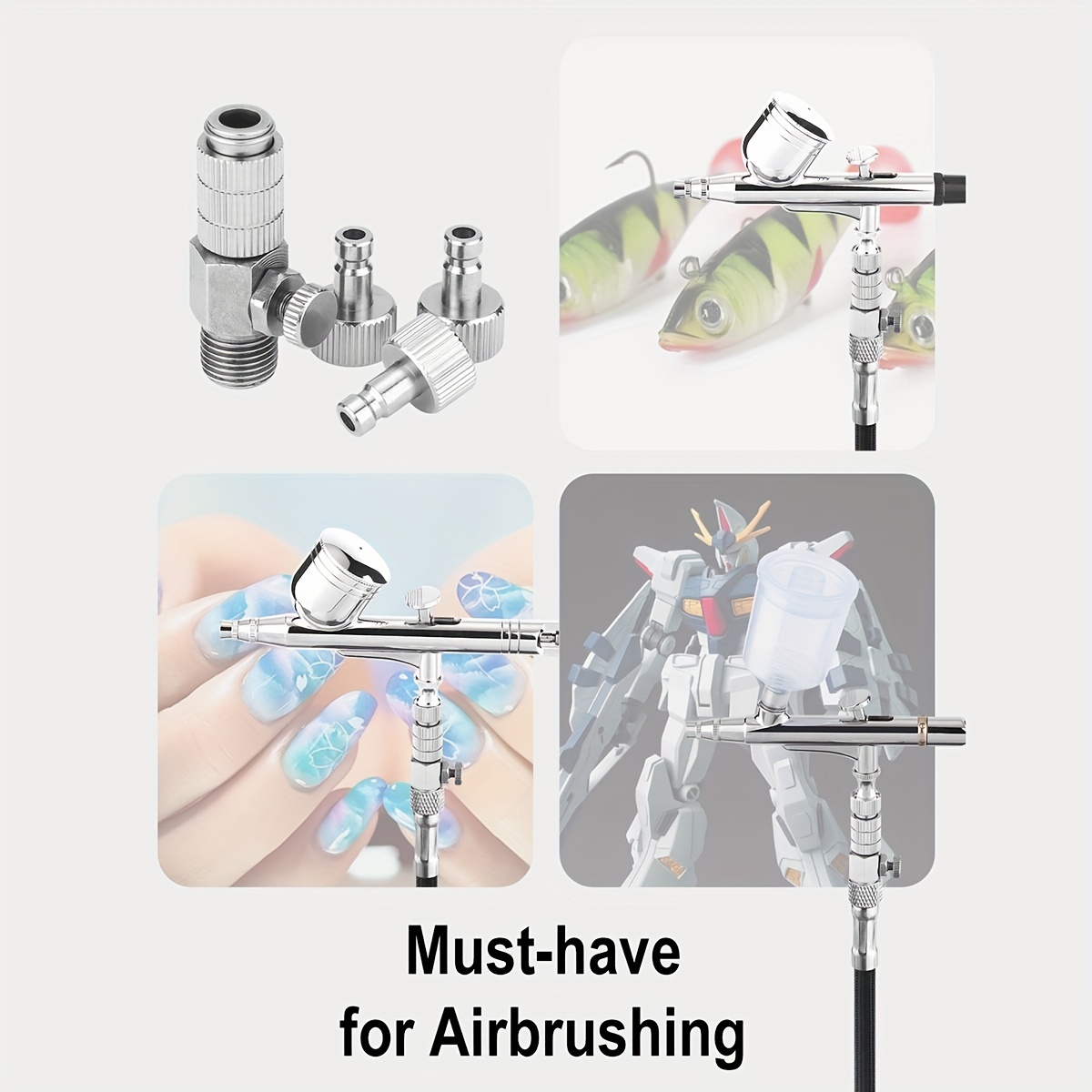 Airbrush Quick Release With Airflow Adjustment Valve - Temu