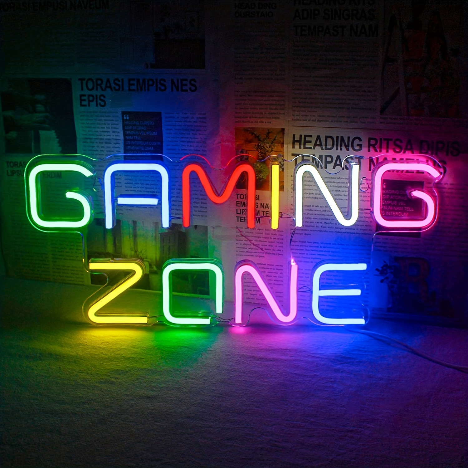 GAME ON Leuchtschilder Gaming Neon Schild Neonlicht für Gaming