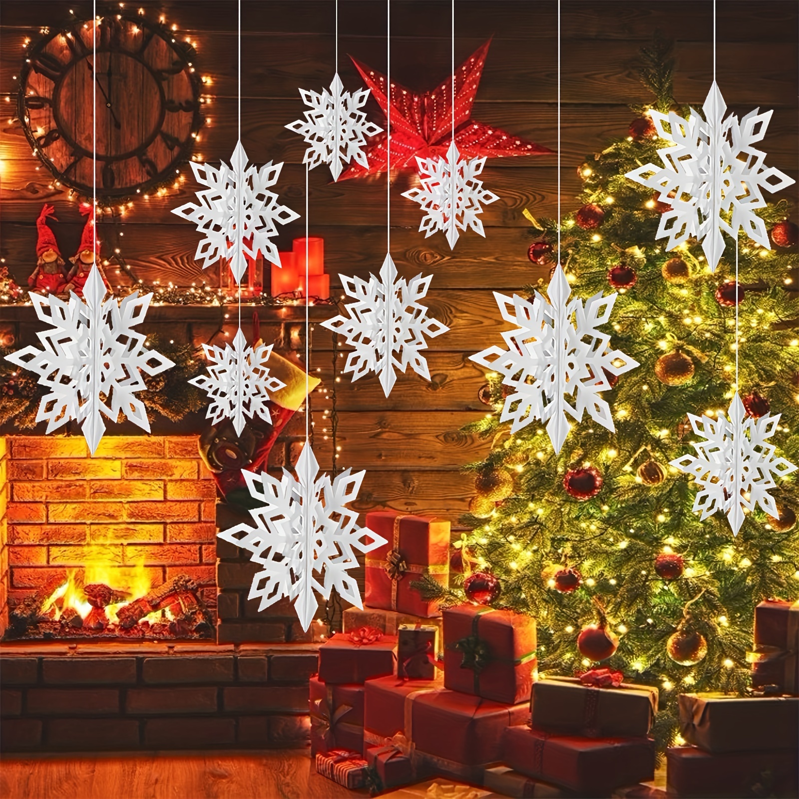 Christmas Tree Snowflake Decorations Christmas Snowflake Charm For